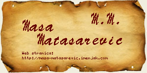 Maša Matasarević vizit kartica